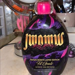 Bottle of tanning lotion
